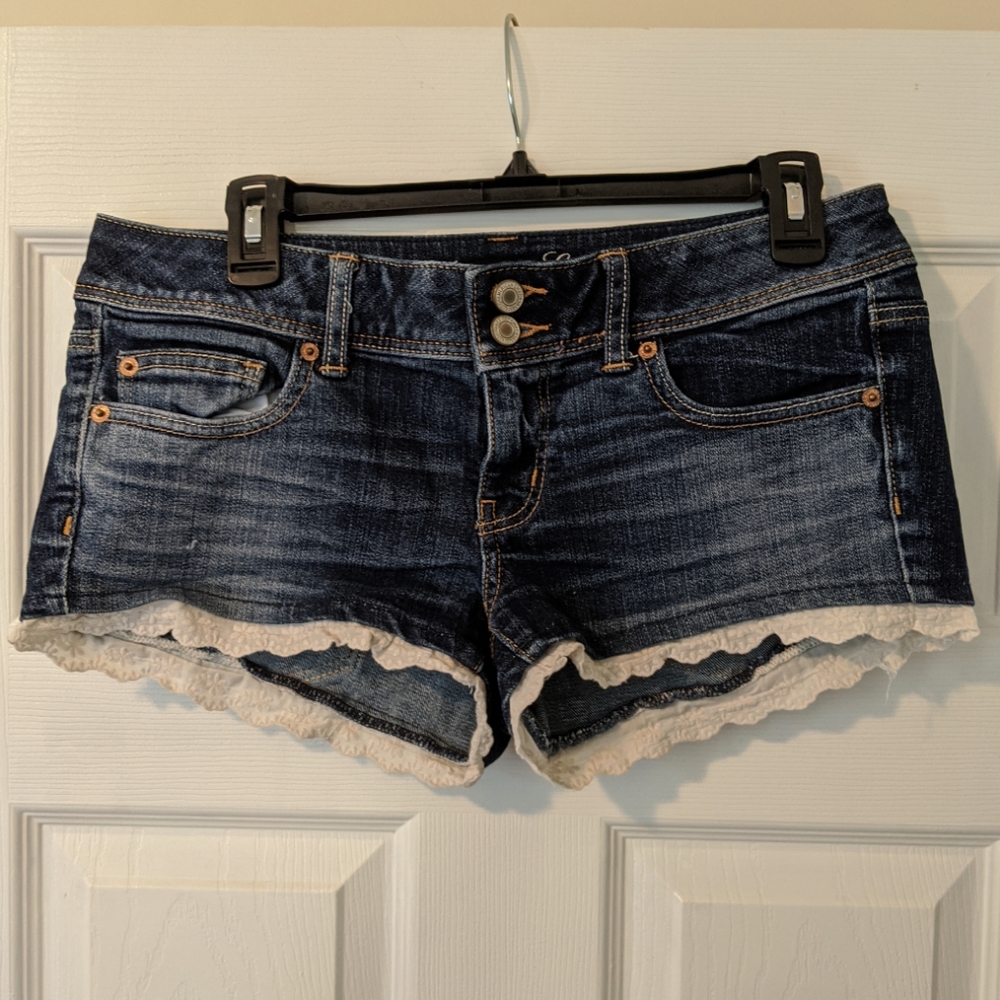 American Eagle Lace-Trimmed Shorts
